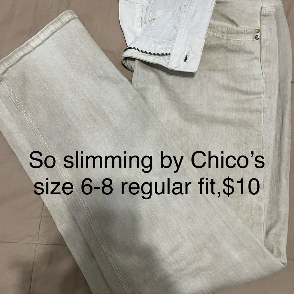 Chico's Light Beige Slimming Trousers
